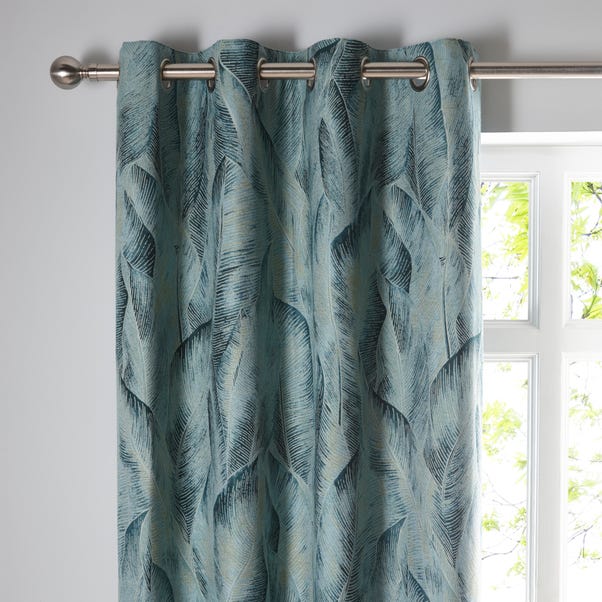 Malawi Green Eyelet Curtains Dunelm, Green And Teal Curtains