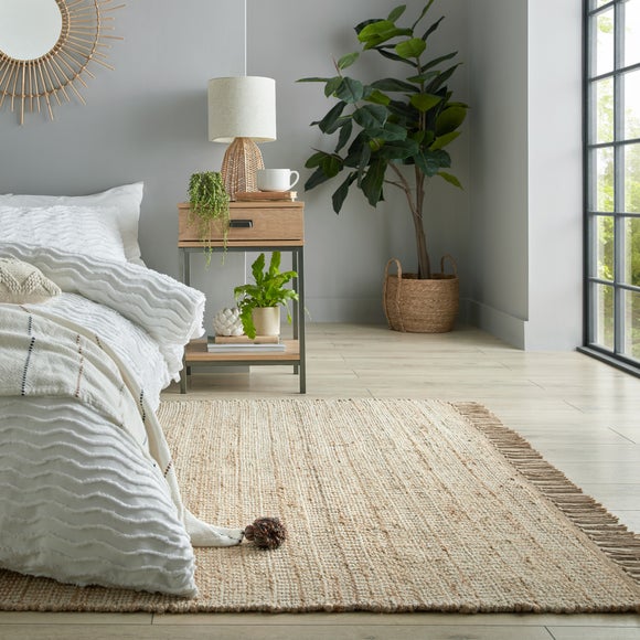 Clio Jute Cotton Rug Dunelm