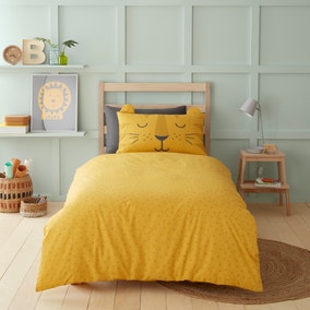 3D Tiger Yellow 100% Cotton Duvet Cover and Pillowcase Set