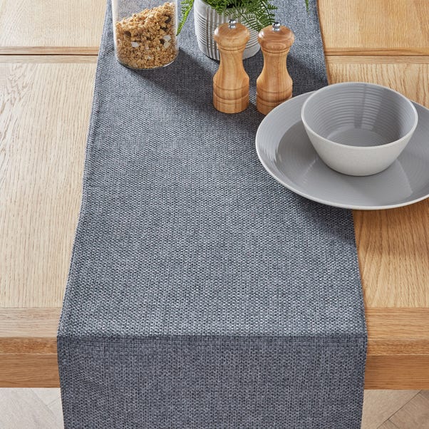Barkweave Charcoal Table Runner  undefined