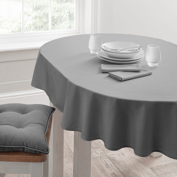 Isabelle Oval Tablecloth Dunelm, How To Make A Rectangle Tablecloth Fit An Oval Table