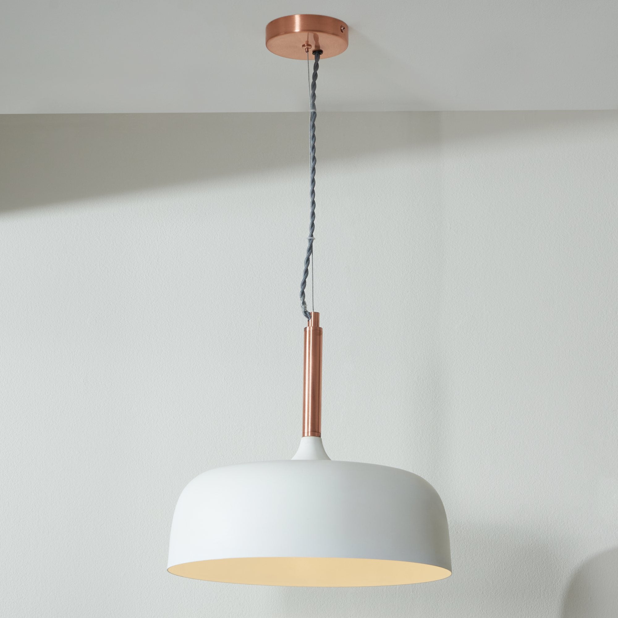 Pacific Lifestyle Anke 1 Light Pendant Ceiling Fitting Cream Cream