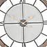 Natural Wood & Metal Round Wall Clock 81cm Grey