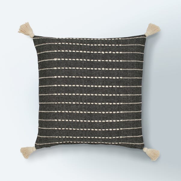 Freya Striped Cushion Charcoal Charcoal undefined