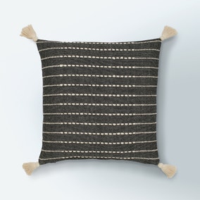 Freya Striped Cushion Charcoal
