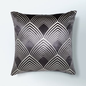 Geo Silver Foil Cushion