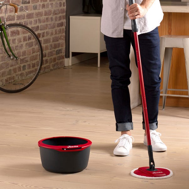 Vileda Spin and Clean Mop and Bucket Red