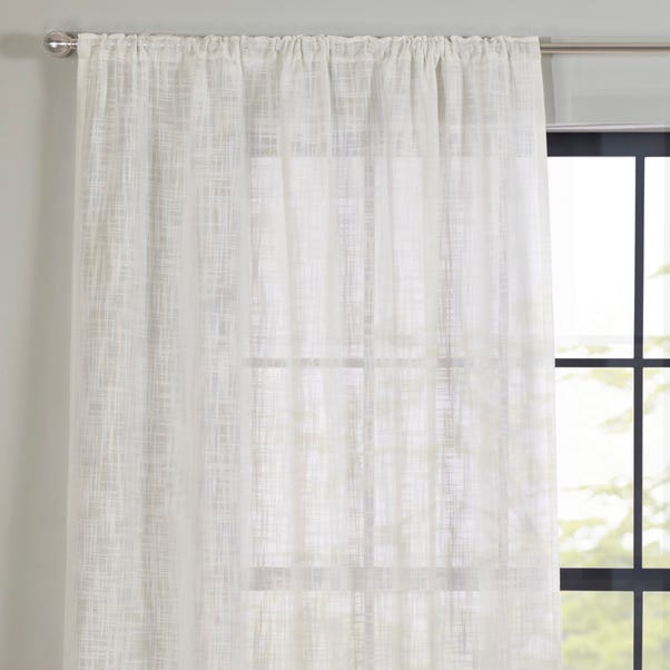 Montego White Slot Top Single Voile Panel  undefined