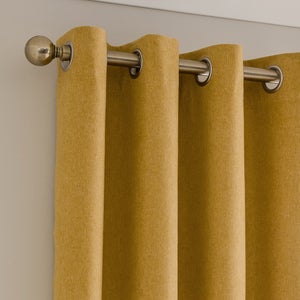 Luna Brushed Eyelet Curtains -blackout Thermal Available-