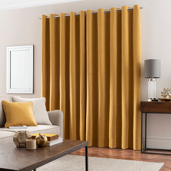 Luna Brushed Blackout Eyelet Curtains | Dunelm