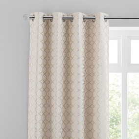 Chenille Ogee Eyelet Curtains
