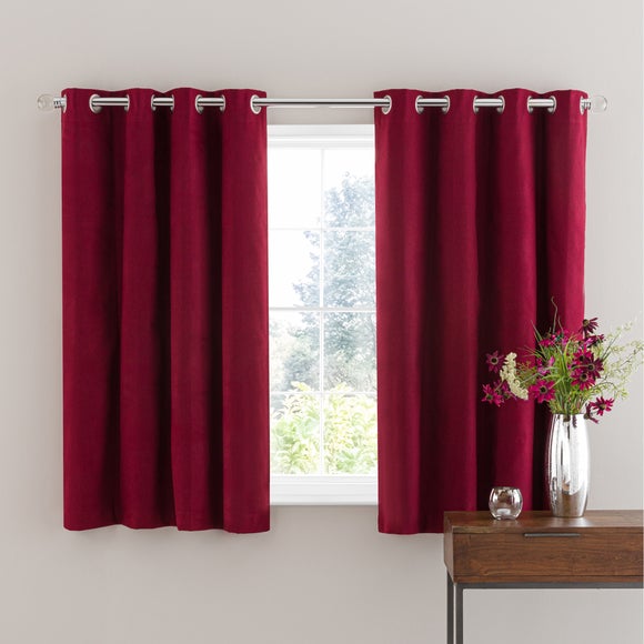 Luna Brushed Blackout Eyelet Curtains | Dunelm