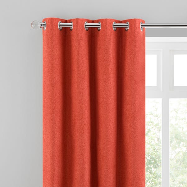 Luna Brushed Orange Blackout Eyelet Curtains Dunelm Luna Brushed Orange Blackout Eyelet, Red Orange Blackout Curtains