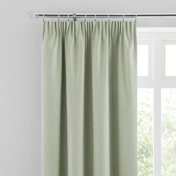 Luna Brushed Blackout Pencil Pleat Curtains Dunelm