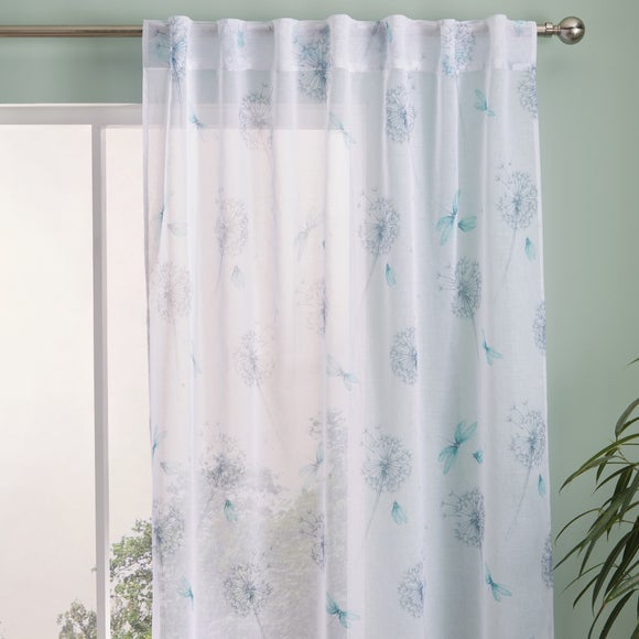 Blue deals voile curtains