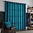 Elements Boucle with Recycled Yarn Kingfisher Eyelet Curtains  undefined