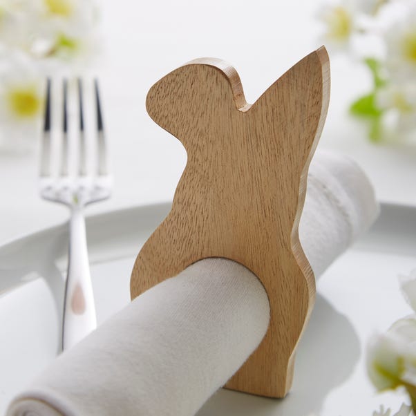 Set of 2 Bunny Napkin Rings image 1 of 2