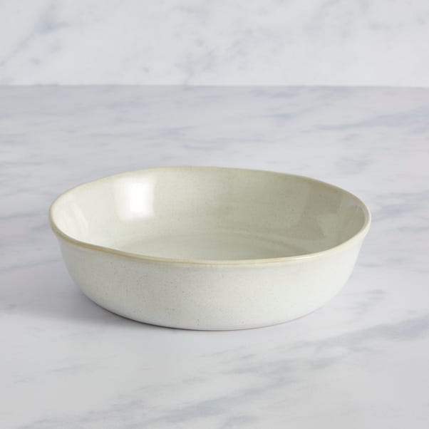 Amalfi Reactive Glaze Stoneware Pasta Bowl, White  image 1 of 2