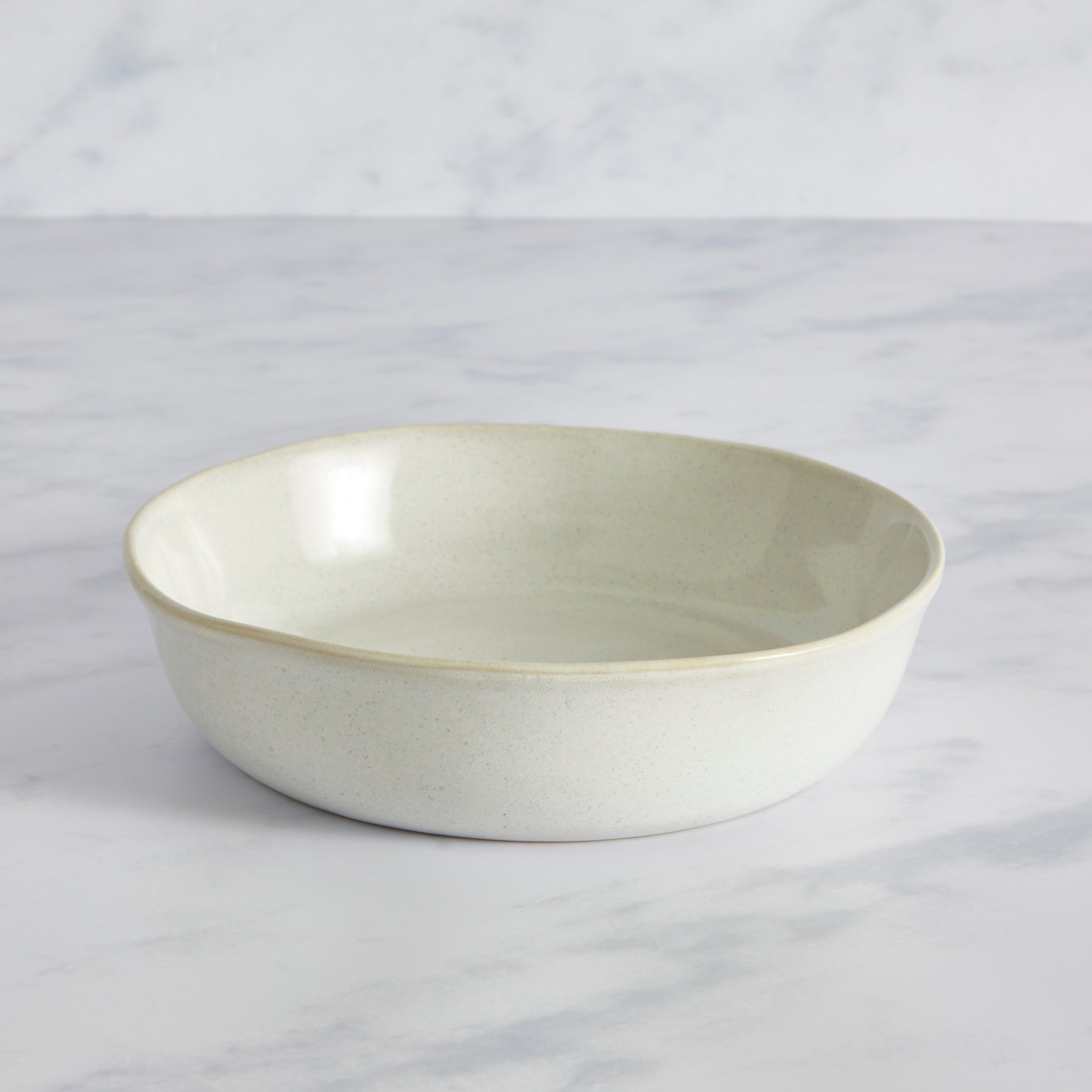 Amalfi Reactive Glaze Stoneware Pasta Bowl White White