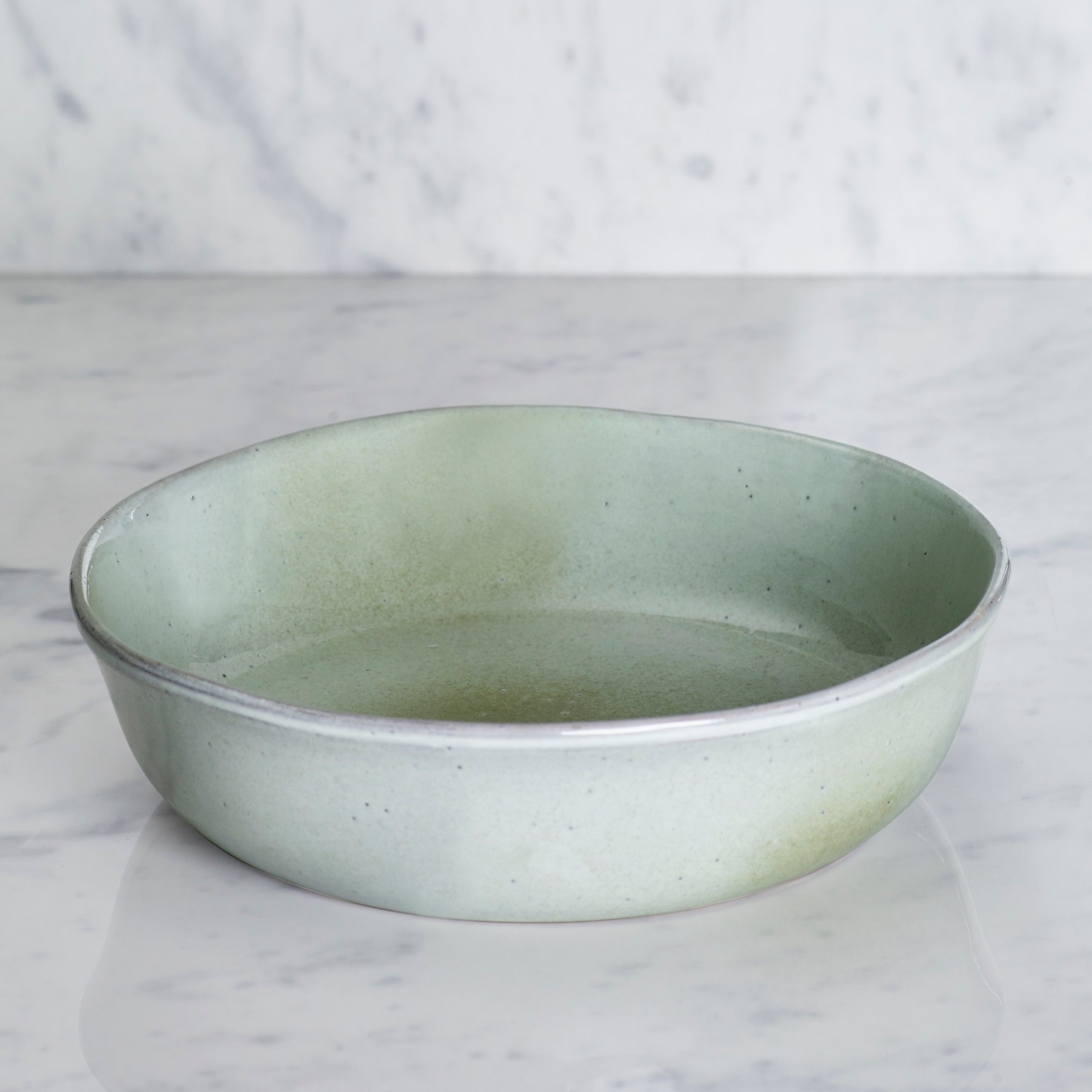 Amalfi Reactive Glaze Stoneware Pasta Bowl Sage Green