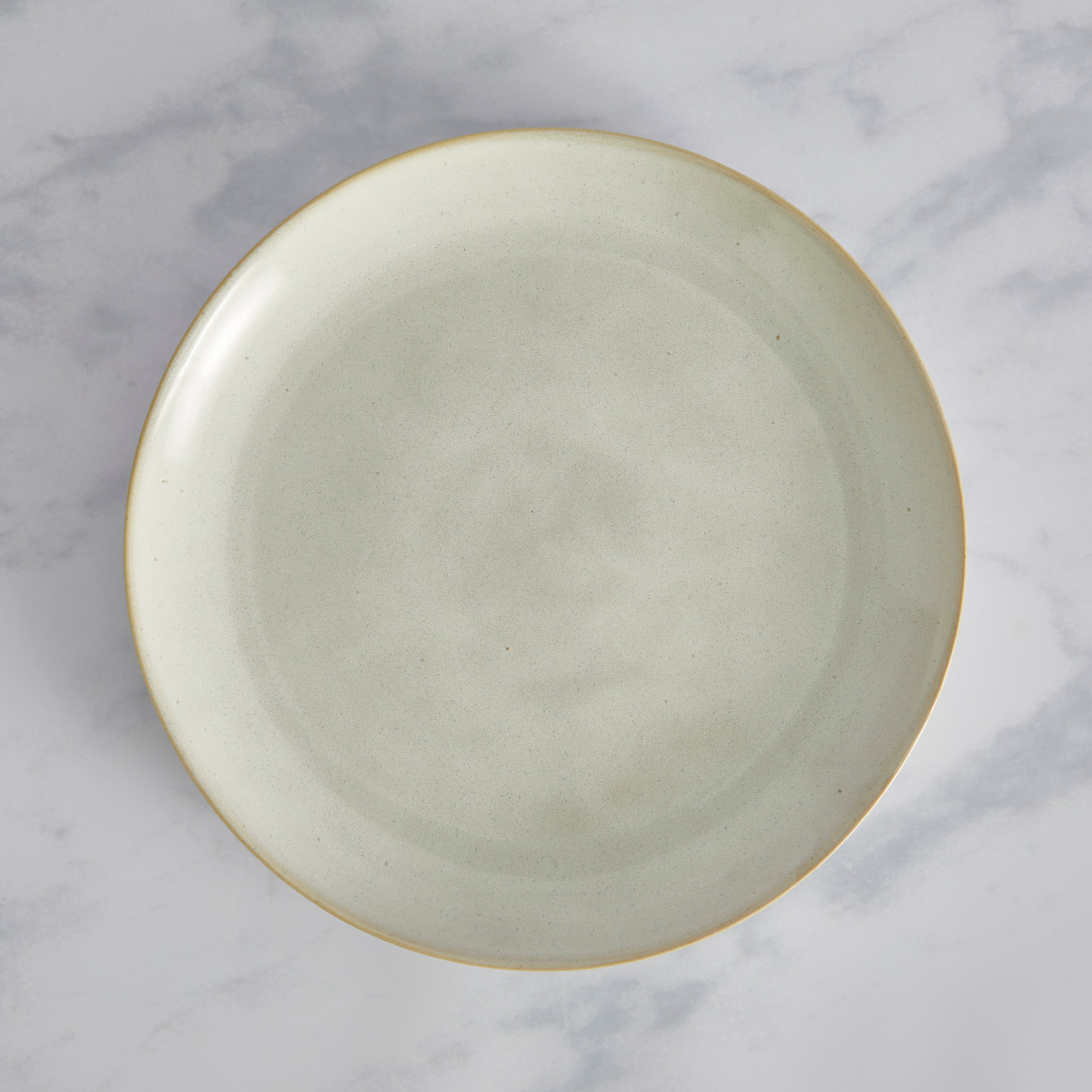 Amalfi Reactive Glaze Stoneware Dinner Plate, White