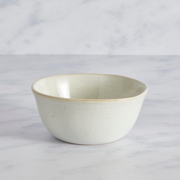 Amalfi Reactive Glaze Stoneware Cereal Bowl, White image 1 of 2