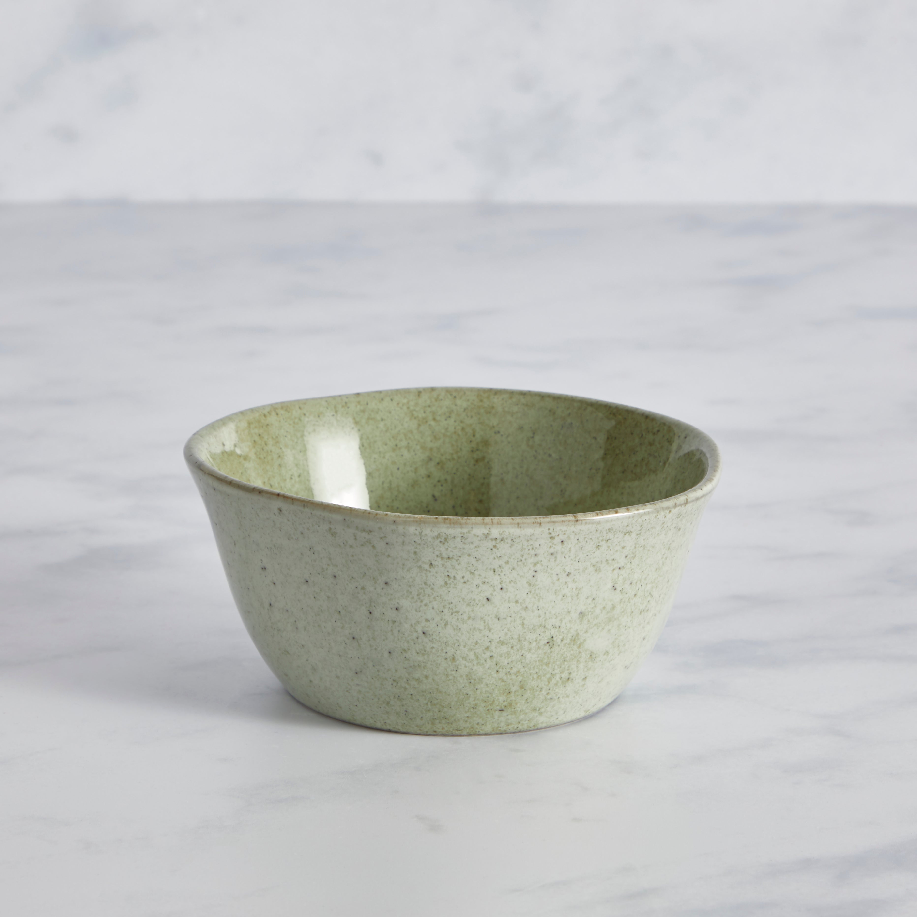 Amalfi Reactive Glaze Stoneware Dip Bowl Sage Green