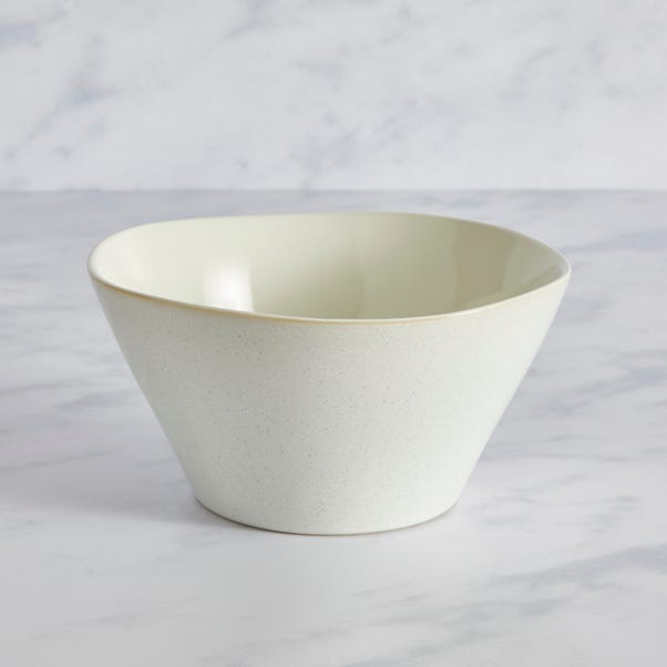 Amalfi Reactive Glaze Salad Bowl, White image 1 of 2
