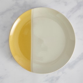 Elements Dipped Ochre Stoneware Dinner Plate