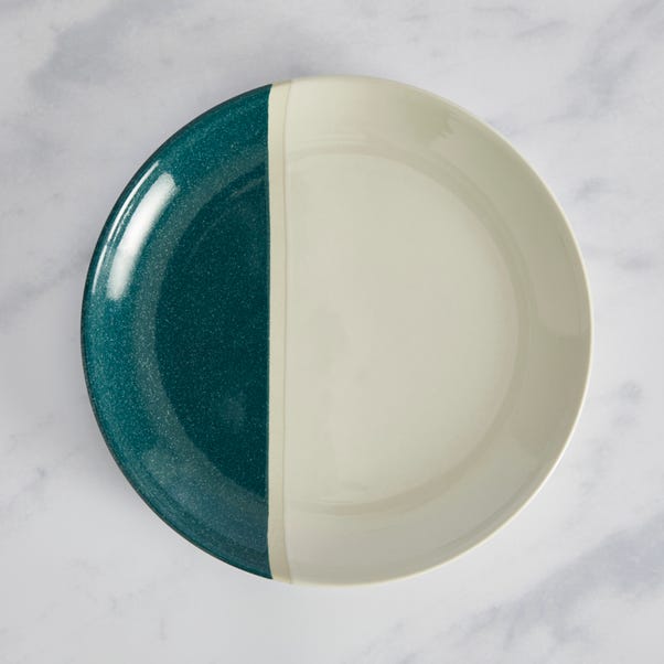 Elements Dipped Teal Stoneware Side Plate image 1 of 2