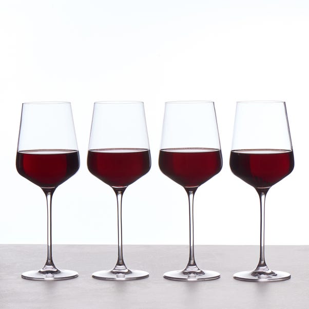 Set of 4 Connoisseur Crystal Glass Large Red Wine Glasses image 1 of 1