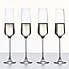 Set of 4 Connoisseur Crystal Glass Champagne Flute Glasses Clear