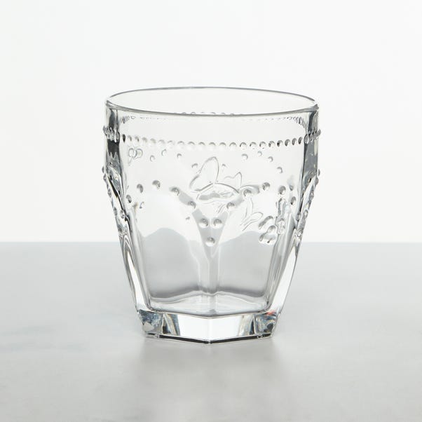 Vintage Pressed Tumbler Glass Clear