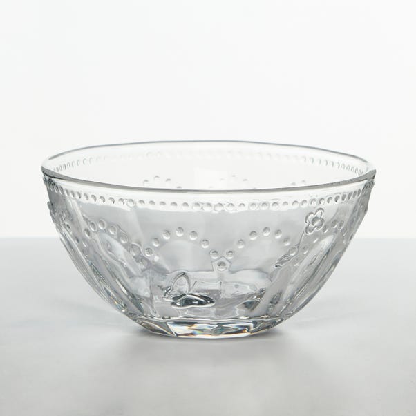 Vintage Pressed Glass Bowl Clear
