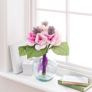 Artificial Pink Rose And Peony Bouquet