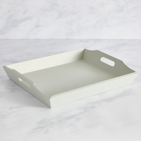 Painted Wooden Tray Grey
