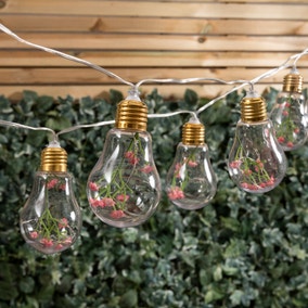 10 Bulb LED Solar Outdoor Flower Festoon String Lights