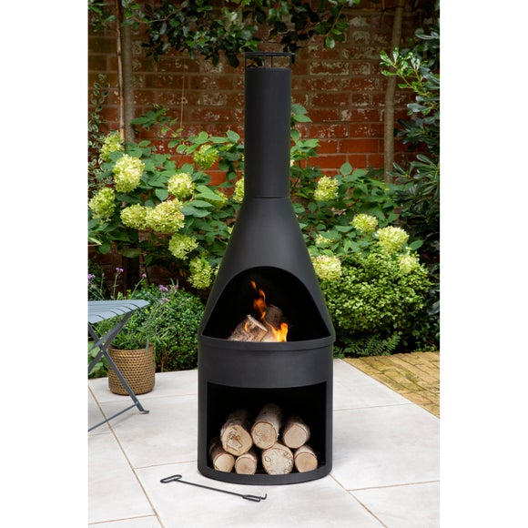 log barn chiminea