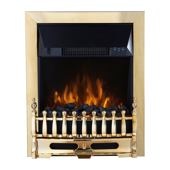 View Warmlite 2kw Electric Fire Brass View Warmlite 2kw Electric Fire Brass