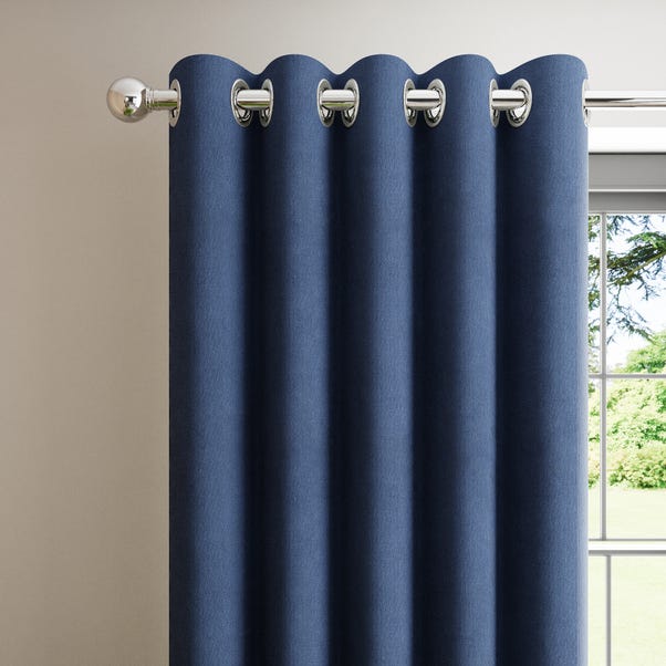 Corduroy Navy Blackout Eyelet Curtains Dunelm Corduroy Navy Blackout Eyelet Curtains, Navy And Teal Curtains