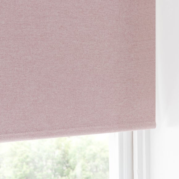 Luna Blush Blackout Roller Blind | Dunelm