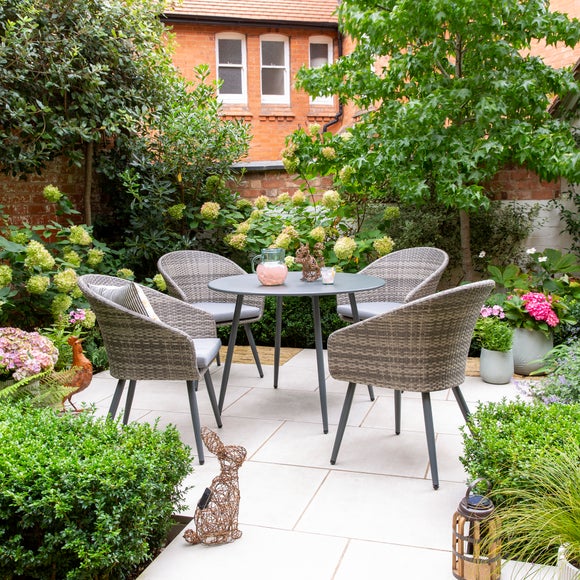 Wicker table and discount chairs