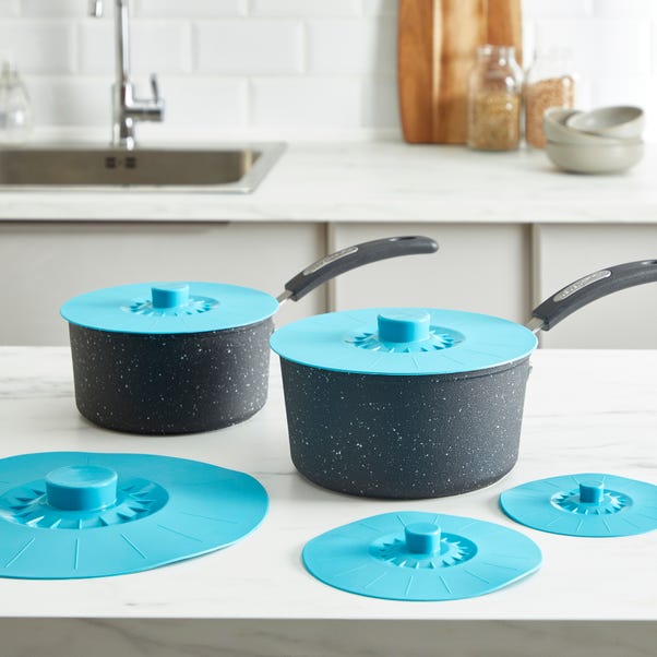 Handy Kitchen Silicone Pan Bowl Lids Blue