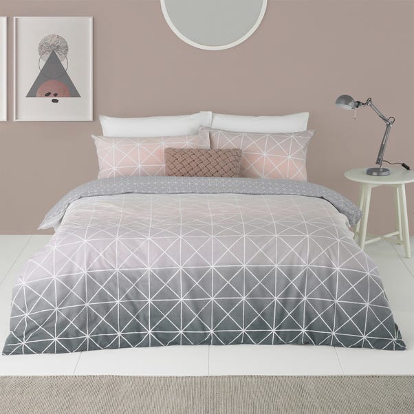 furn. Spectrum Blush Ombre Reversible Duvet Cover and Pillowcase Set image 1 of 3