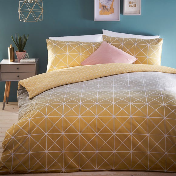 dunelm bedding yellow grey