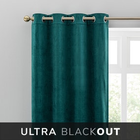 Isla Ultra Blackout Emerald Eyelet Curtains