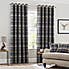 Perth Navy Check Eyelet Curtains  undefined