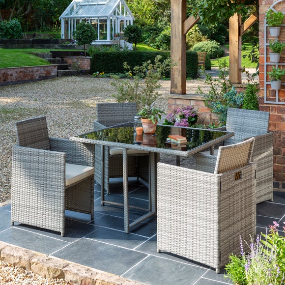 Rattan cube deals garden furniture b&m