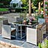 St Lucia 4 Seater Grey Cube Dining Set