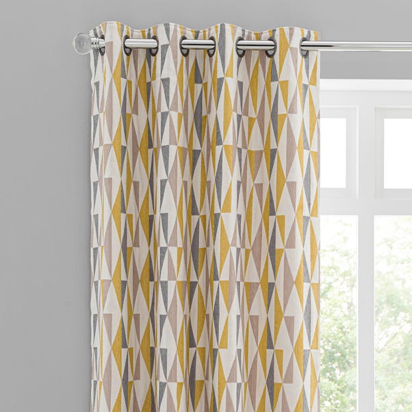 Triangle Chenille Jacquard Eyelet Curtains  undefined